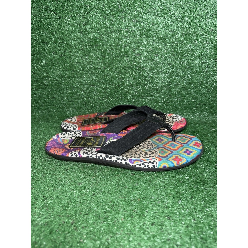 Island Slipper Flip Flops Men Size 10 Made In Oahu Hawaii USA Multicolor